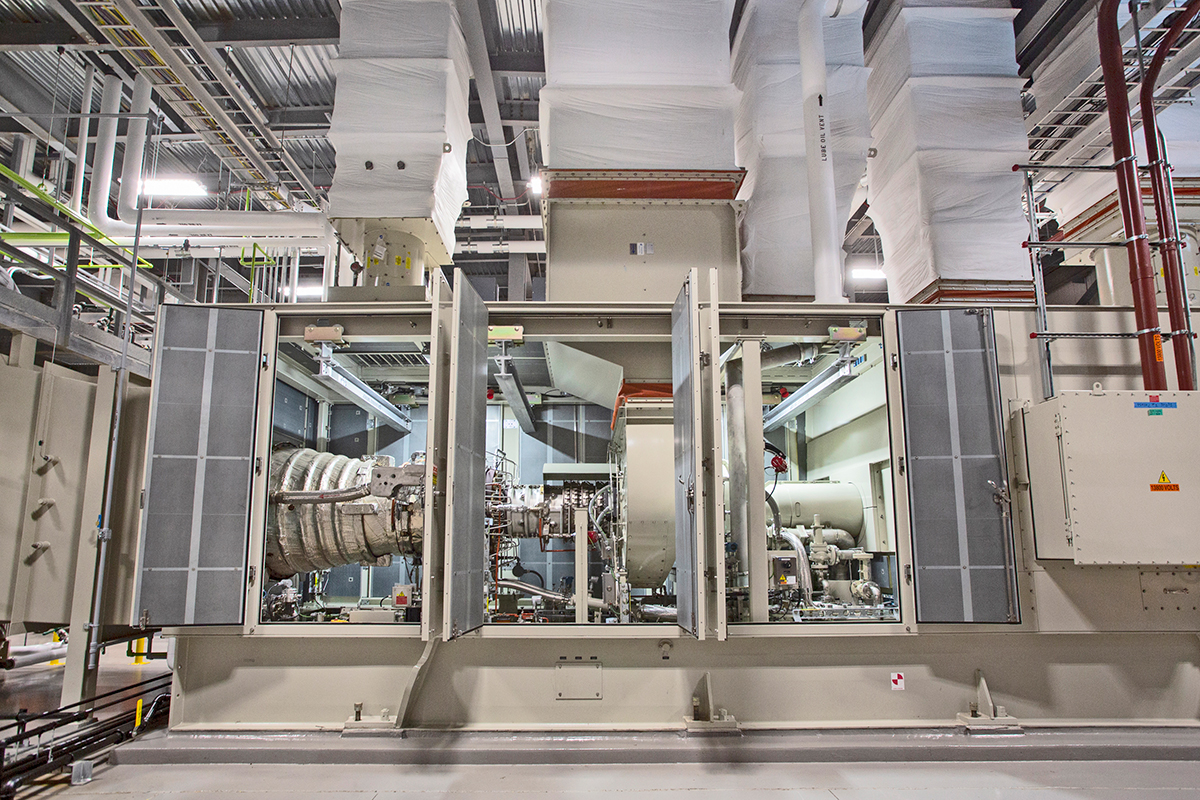 Penn State Hershey Medical Center's new 7.5 MW natural gas turbine.