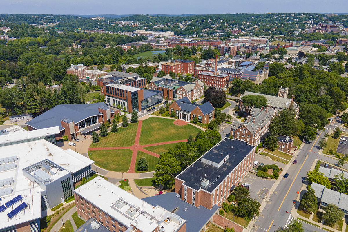 Worcester Polytechnic Institute's campus, where BC Energy is developing a decarbonization master plan for the institute's campus.